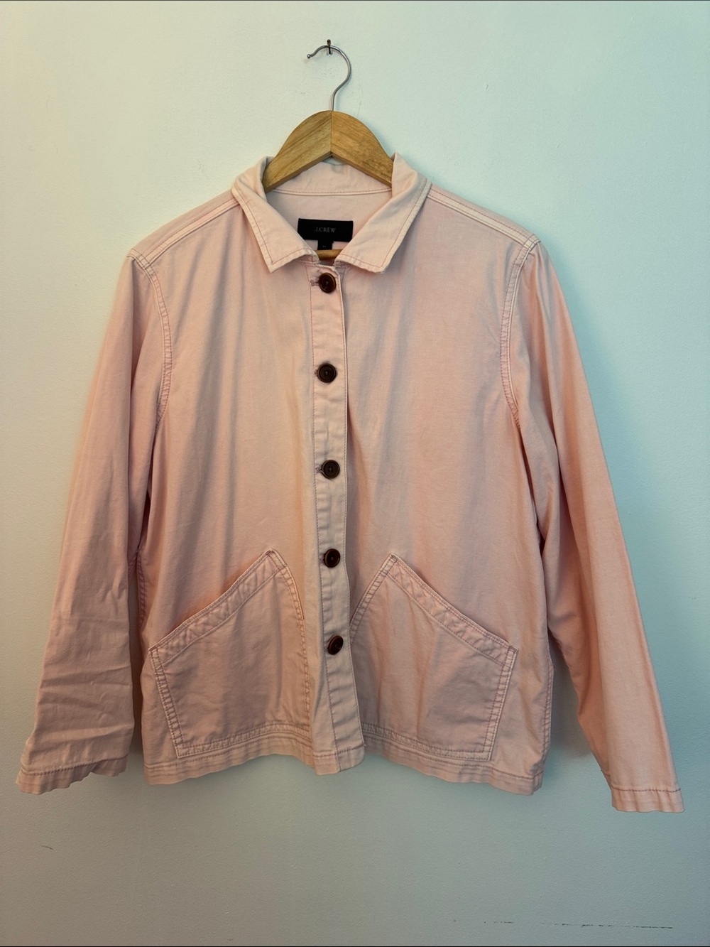 J. Crew Soft Blush Button-Up Jean Jacket